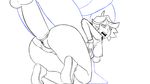  1girl amanda_o&#039;neill anal animated animated_gif anythinggoes ass female little_witch_academia monochrome simple_background 