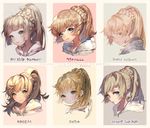  artist_name blonde_hair blue_eyes braid character_name collaboration commentary_request comparison crown_braid french_braid green_eyes high_ponytail kawacy kim_hyung_tae_(style) kkuem_(style) krenz_(style) lillie_(pokemon) long_hair looking_at_viewer multiple_views pigeon666_(style) pokemon pokemon_(game) pokemon_sm ponytail repi987_(style) spoilers 