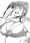  1girl breasts fat female glasses huge_breasts niku-ko_(gyaru-ko) nikuko_(galko) oshiete!_galko-chan oshiete!_gyaru-ko-chan shimejix smile solo 