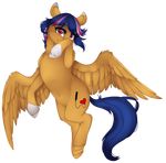  alpha_channel blue_hair cutie_mark equine eyelashes fan_character feathered_wings feathers female feral hair hooves mammal my_little_pony navel pegasus red_eyes silentwulv simple_background smile solo tan_feathers transparent_background wings 