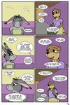  anthro beaver brown_eyes brown_fur clothing comic donkey english_text equine eyelashes female flat_chested fur grey_fur grey_hair hair locker_room long_ears mammal mustelid otter rodent short_hair speech_bubble study_partners te text young 