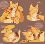  anthro balls big_shiba blush brothers canine clothed clothing comic cum disembodied_hand dog duo english_text fellatio glitter_trap_boy hat holidays incest little_shibe lying male male/male mammal oral overweight overweight_male penis sex shiba_inu sibling smile solo_focus text uncut 