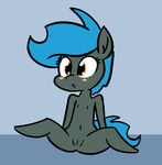  animated anthro blue_hair blush chibi cute equine flat_chested hair horse jade_shine mammal my_little_pony nipples pony presenting pussy whatsapokemon 