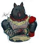  /fur/ 8chan anthro black_fur blood canine dog fur male mammal solo tongue 