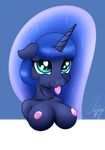  &lt;3 &lt;3_eyes 2017 anthro anthrofied areola aura blue_eyes blue_hair breasts digital_media_(artwork) equine female friendship_is_magic fur hair hi_res horn horse looking_at_viewer mammal my_little_pony nipples nude princess_luna_(mlp) simple_background smile solo tongue tongue_out trentgt winged_unicorn wings 