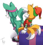  2017 anthro anus butt canine christmas eyewear female fox from_behind_position fur goggles holidays male male/female mammal miles_prower nude penetration penis pussy raised_tail sex simple_background sonar_the_fennec sonic_(series) the_other_half vaginal vaginal_penetration video_games 