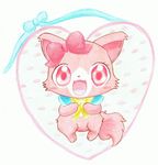  &lt;3 blush cat clothing cute feline female fluffy fluffy_tail fur furari@ happy jewelpet mammal pink_eyes pink_fur ribbons sanrio semi-anthro shirt smile teeth 