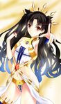  absurdres bad_id bad_pixiv_id black_hair fate/grand_order fate_(series) highres ishtar_(fate/grand_order) jewelry long_hair looking_at_viewer red_eyes rko_(a470350510) solo 