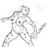  2016 anthro breasts exwolf85 feline female leopard mammal pussy solo 