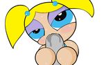  blonde_hair blue_eyes blush bubble cartoon_network fellatio female hair human lil_scooter56 looking_at_viewer mammal not_furry oral oral_penetration penetration penis powerpuff_girls sex simple_background sweat young 