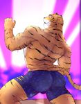  anthro clothed clothing disney feline male mammal shorts solo stripper_tiger_(zootopia) tiger topless yuufreak zootopia 