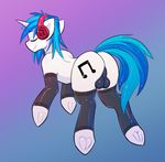 2017 blue_hair butt clothed clothing crossgender cutie_mark equine eyes_closed feral friendship_is_magic hair headphones hooves horn male mammal multicolored_hair my_little_pony penis pony-butt-express solo two_tone_hair underhoof unicorn vinyl_scratch_(mlp) 