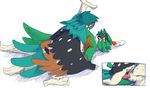  animal_genitalia anthro avian bird cloaca decidueye duo exhausted female leg_glider_position male male/female nintendo owl penetration pok&eacute;mon raised_leg sex simple_background the_coast_is_near video_games 