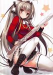  amagi_brilliant_park gun pantsu sento_isuzu thighhighs tomose_shunsaku uniform 