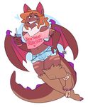 animal_humanoid anthro bat clothed clothing girly hair humanoid looking_at_viewer male mammal nepetacide smile solo thick_thighs wings 