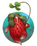  animated clover flora_fauna food front_view fruit iguanamouth multi_eye plant semi-anthro solo strawberry walking 