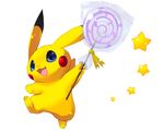 bad_pixiv_id blue_eyes candy food gen_1_pokemon lollipop lowres milliebell no_humans pikachu pokemon pokemon_(creature) ribbon star swirl_lollipop 