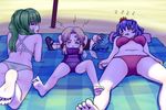  :t =_= anger_vein angry ass barefoot bikini blonde_hair blue_hair blush bound breasts cirno family feet foreshortening fume ishikkoro kochiya_sanae lying mary_janes medium_breasts moriya_suwako multiple_girls mundane_utility o_o one-piece_swimsuit pout purple_hair rope school_swimsuit shade shoes short_hair sleeping soles swimsuit tears tied_up toes touhou yasaka_kanako zzz 