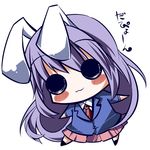  :3 animal_ears bunny_ears chibi itotin long_hair necktie purple_hair reisen_udongein_inaba skirt solo touhou 