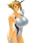  1girl breasts huge_breasts kawanuma_uotsuri smile solo swimsuit 