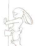  anthro clothed clothing cunnilingus denzeltip disney duo equine female glory_hole horse judy_hopps lagomorph male male/female mammal monochrome oral pants_down partially_clothed rabbit sex standing vaginal zootopia 