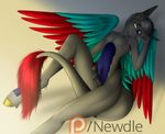  anthro chest_tuft doezeon erection fangs herm hooves intersex invalid_tag long_tail noodlefreak88 nude patreon penis scales solo tia tuft wings 