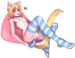  &lt;3 2013 anal anal_masturbation anal_penetration anthro balls blonde_hair blue_eyes blush bracelet butt cat clothing collar cum cum_on_face cum_on_own_face cum_on_self cum_while_penetrated cumshot dildo ejaculation english_text erect_nipples feline fur girly hair hands-free jewelry legwear looking_at_penis male mammal masturbation moan mostly_nude multicolored_fur nipples open_mouth orgasm penetration penis pillow pink_fur reclining sex_toy solo speech_bubble stockings striped_legwear striped_stockings stripes suto text thigh_highs toying_self two_tone_fur white_countershading white_fur zeuste 