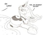  big_butt butt denzeltip english_text equine female feral friendship_is_magic horn lying magic mammal monochrome my_little_pony on_side princess_luna_(mlp) smile solo text unicorn video_games 