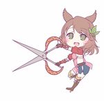  animal_ears animated animated_gif bad_id bad_pixiv_id breasts brown_hair chibi erune gloves granblue_fantasy green_eyes hair_ornament hetareeji holding holding_scissors la_coiffe_(granblue_fantasy) leaf_hair_ornament looking_at_viewer looping_animation medium_breasts miniskirt motion_lines open_mouth puffy_sleeves scissors short_sleeves skirt smile solo thighhighs 