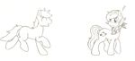  ! ambiguous_gender cutie_mark denzeltip duo earth_pony equine fan_character feral horse mammal monochrome my_little_pony open_mouth pony smile standing 