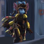  acara anthro armor blue_fur drxsmokey female fur neopets science_fiction ylana_skyfire 