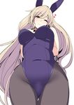  ;) alternate_costume amisu animal_ears arms_behind_back ass_visible_through_thighs bare_arms bare_shoulders black_legwear blonde_hair blush breasts bunny_ears bunny_girl bunnysuit closed_mouth commentary_request covered_navel cowboy_shot crotch from_below heart highleg highleg_leotard large_breasts leotard long_hair looking_at_viewer looking_down one_eye_closed pantyhose smile solo thigh_gap touhou very_long_hair watatsuki_no_toyohime yellow_eyes 