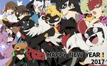  akechi_gorou amamiya_ren ayyataka bad_id bad_pixiv_id black_gloves black_hair blue_eyes breasts brown_eyes brown_hair cat fox_mask glasses gloves hair_ornament jacket kitagawa_yuusuke large_breasts long_hair mask morgana_(persona_5) multiple_boys multiple_girls necktie niijima_makoto okumura_haru persona persona_5 red_eyes sakamoto_ryuuji sakura_futaba short_hair smile takamaki_anne twintails 