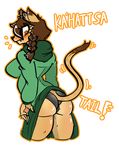  badassbaal butt clothing feline female invalid_tag khajiit mammal robe skyrim the_elder_scrolls video_games 