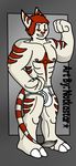  2017 abs anthro biceps briefs bulge clothing digital_media_(artwork) fur lombax looking_at_viewer male mammal muscular muscular_male nipples notkastar_(artist) pecs ratchet_and_clank simple_background sketch smile solo tagme teeth underwear video_games 