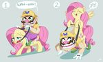  clothing cutie_mark dialogue docwario equine feathered_wings feathers female feral fluttershy_(mlp) friendship_is_magic hair human long_hair male mammal mario_bros my_little_pony nintendo open_mouth pegasus pink_hair reins saddle text video_games wario wings 