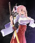  erect_nipples kimono megane miko no_bra sakuya_tsuitachi sword 