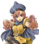  1girl alena_(dq4) amania_orz breasts cape dragon_quest dragon_quest_iv female hat long_hair looking_at_viewer solo 