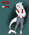  anthro clothed clothing compass_(artist) crossed_arms female fish hair looking_at_viewer marine shark smile solo standing 