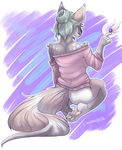  anthro canine clothed clothing compass_(artist) female fur hair kneeling mammal solo 