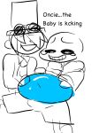  belly big_belly dialogue duo maggotorium male male/male male_pregnancy navel once_ler pregnant sans_(undertale) tears text undertale video_games what what_has_science_done where_is_your_god_now why 