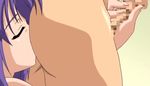  1boy 1girl anilingus animated animated_gif ass eyes_closed fujino_shion hatsu_inu purple_hair 