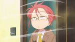  1girl animated animated_gif glasses kobayashi-san_chi_no_maidragon kobayashi_(maidragon) ponytail red_hair tie wind 