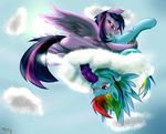  2016 69_position blue_feathers blush butt cloud cutie_mark dickgirl dickgirl/female duo equine feathered_wings feathers female feral friendship_is_magic frist44 hair hi_res horn intersex intersex/female mammal multicolored_hair my_little_pony on_cloud oral outside pegasus penis purple_feathers pussy rainbow_dash_(mlp) rainbow_hair sex tongue tongue_out twilight_sparkle_(mlp) upside_down winged_unicorn wings 