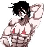  1boy alucard bikini black_hair crossdressing hellsing hikora muscles nude vampire 