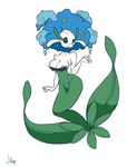  anthro breasts female florges flower jellyfishjulep nintendo nipples plant pok&eacute;mon pussy simple_background solo video_games white_background 