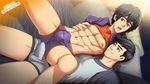  2boys abs age_difference big_hero_6 black_hair brothers bulge crotch erection family hiro_hamada lying lying_on_person male_focus msucle multiple_boys nipples pecs siblings suiton tadashi_hamada underwear undressing yaoi 
