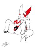  anus areola big_butt butt claws digital_media_(artwork) female nintendo nipples pok&eacute;mon pussy simple_background thepainfultruth thick_thighs video_games zangoose 
