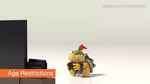  2boys animated animated_gif bowser bowser_jr. covering covering_eyes english fangs game_console horns mario_(series) multiple_boys nintendo nintendo_switch red_hair running sitting spiked_armlet spiked_bracelet spiked_collar spikes standing 