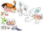  crossover digimon ikara69 jaroda kyuremu patamon pokabu pokemon tabunne tsunbear 